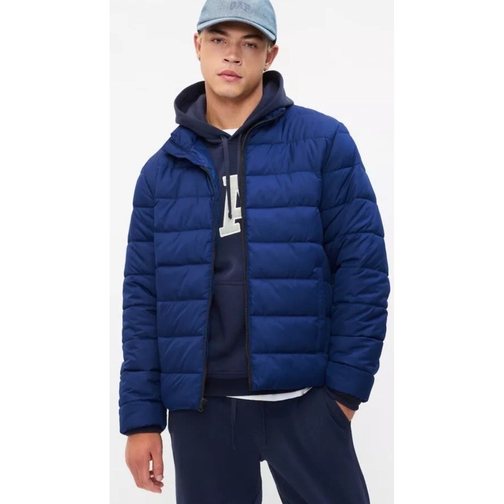 NWT‎ GAP ColdControl Puffer Jacket Quilted Lightweight Bellwether Blue Medium